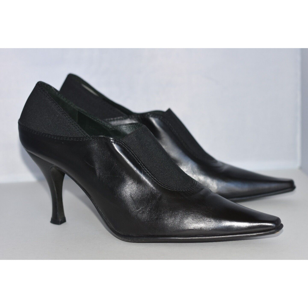 Donald J Pliner Mato Black Leather Pointed Toe Pump Bootie Womens Size 9 - Picture 3 of 13